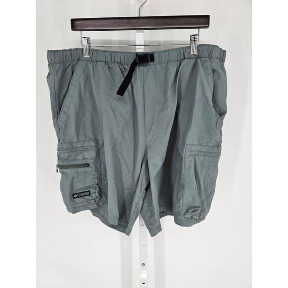 Columbia Mens Sz XL Cargo Swim Trunks Lined Gray belted Athletic Shorts - Picture 1 of 4